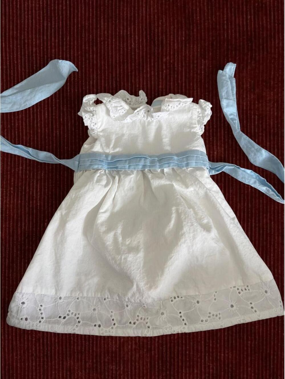 Kid's White and Blue Dress